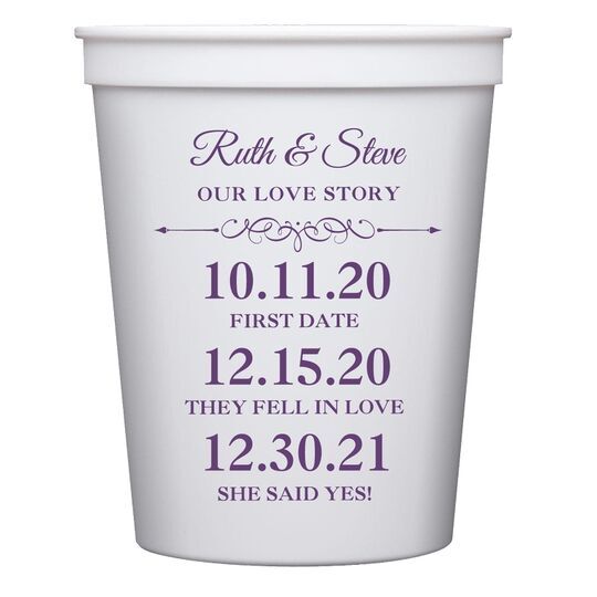 Our Love Story Stadium Cups